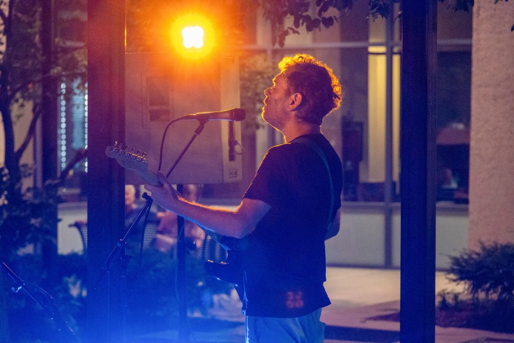 Gabriel Kahane performs solo at a late-night concert during the 2022 Nebraska Crossroads Music Festival in Lincoln