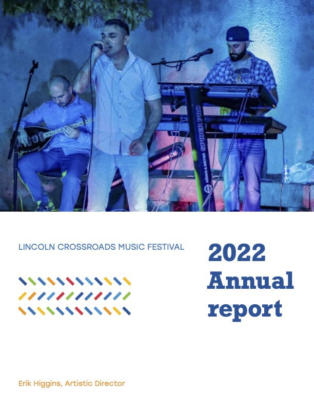 2022-Annual-report cover Yezidi band golden studio